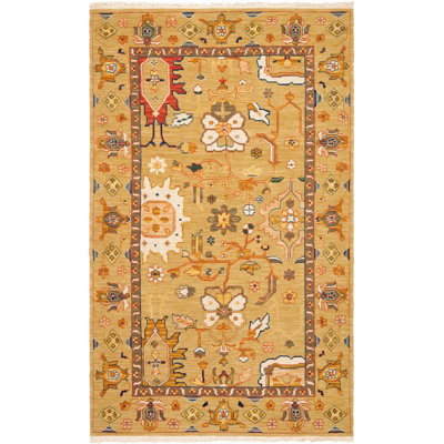 Tapis oriental en laine tissé à plat à la main Linwood