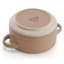 Circle 6-inch Soup Bowls with Handles in Beige Set of 6