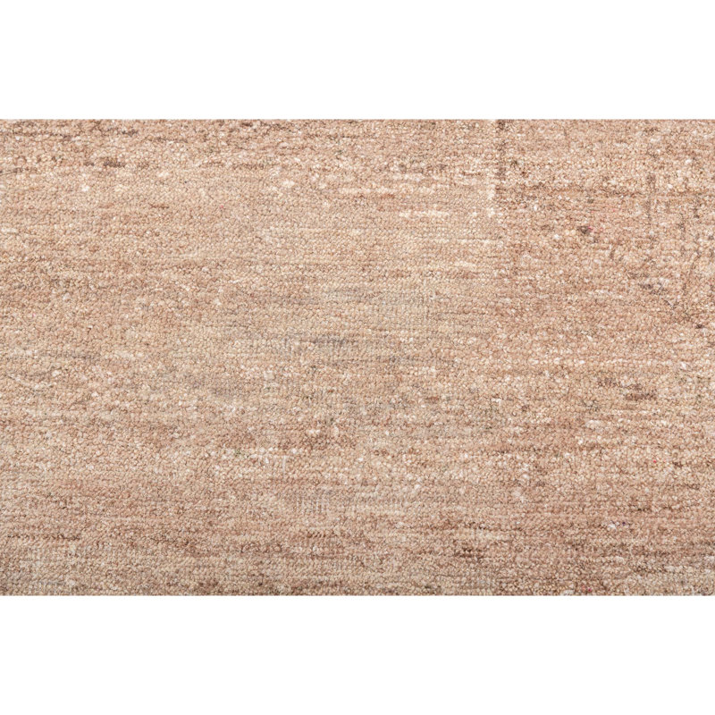 Hand Knotted Abstract Area Rug in Ivory/Blush, Rectangle 8' x 10'