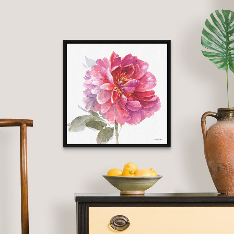 Visiblement rose 02 par Lisa Audit - reproduction d'art, Toile avec cadre noir, H 22 po x l 22 po x P 1,75 po