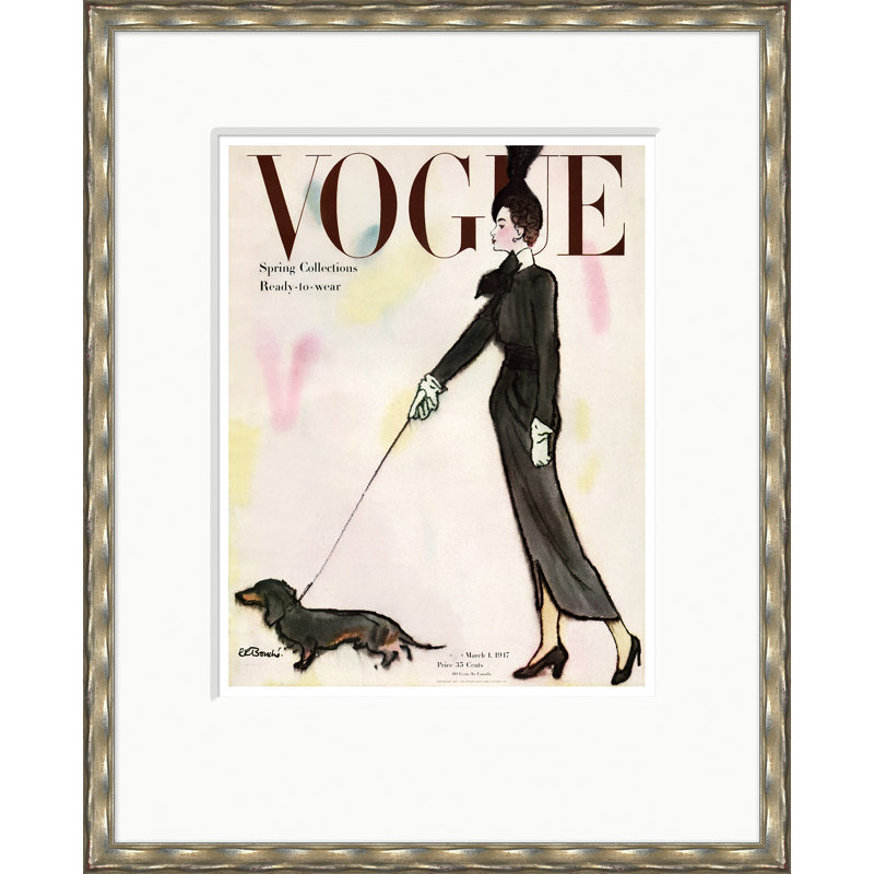 Vogue Cover, Spring Collections, Rene R. Bouche, March 1, 1947 Print by Rene R. Bouche, Silver