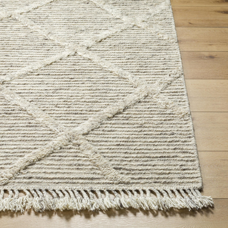 Wool Argyle Area Rug, Rectangle 9' x 12'