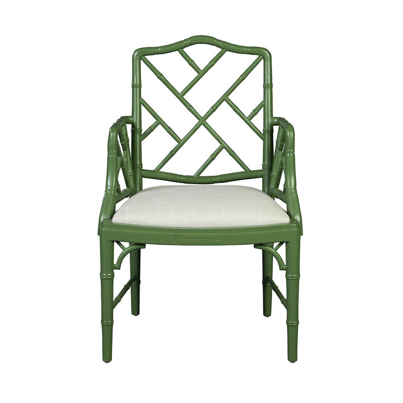 Upholstered Arm Chair, Green