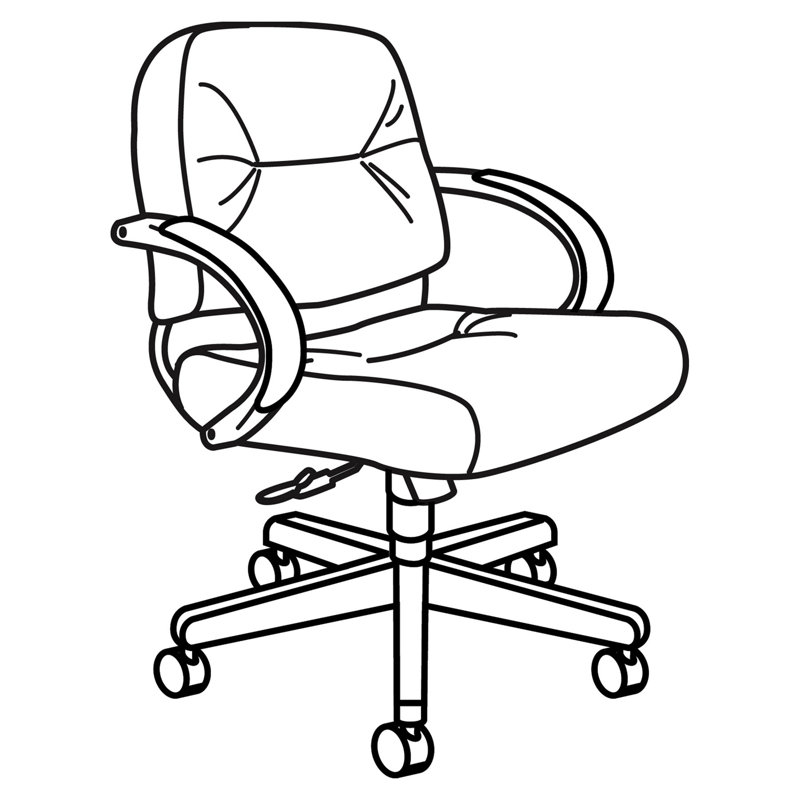 Chaise de travail 2092 series, Noir