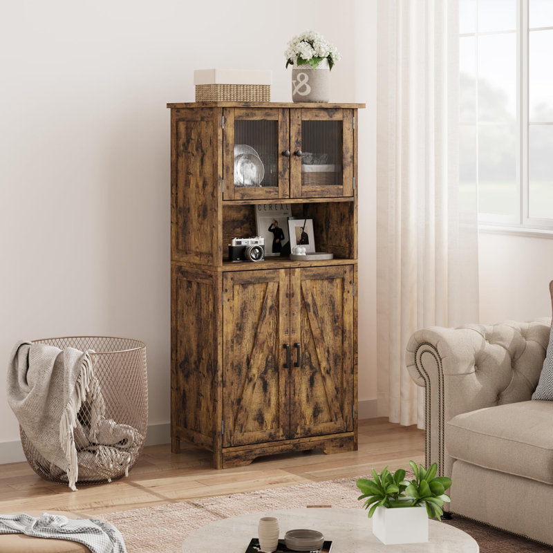 Armoire à linge autoportante Zigle, Brun