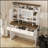 Farmhouse Dressing Table with Lighted Mirror and Makeup Drawer, 43 Inch Wide Modern Vanity Set for Bedroom