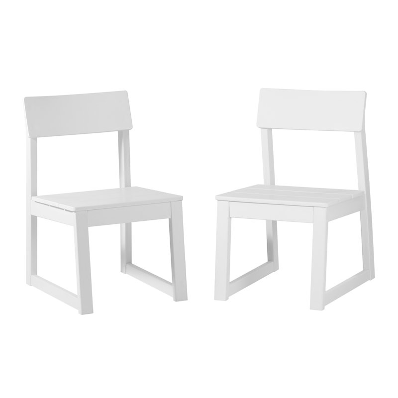 Chaise d'appoint d'extérieur (ensemble de 2), Blanc