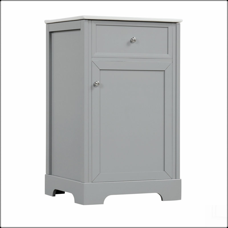 Meuble-lavabo de 20 po avec porte à fermeture douce, Gris