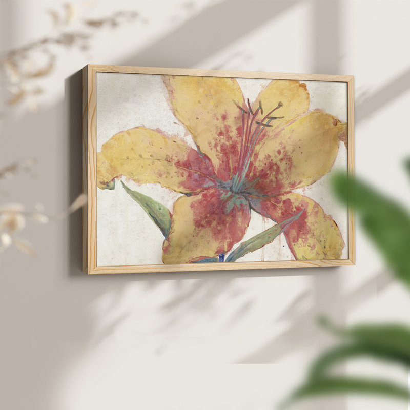 Blooming Lily - reproduction encadrée - réversible, H 8 po x l 10 po, Naturel