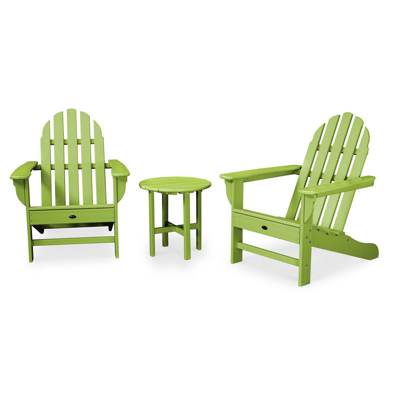 TREX Outdoors Cape Cod 3-Piece Adirondack Set, Lime