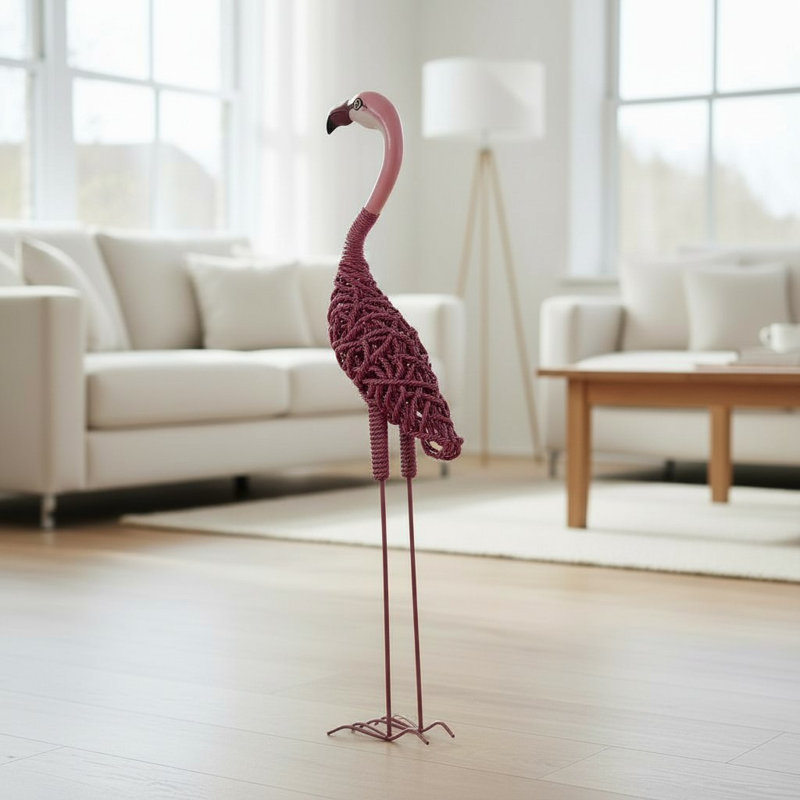 Alexeis Animals Wicker Garden Statue, 130cm H x 45cm W x 25cm D