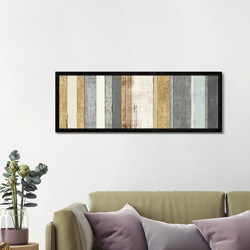 Beachscape XII by Michael Mullan - Panoramic Print on Canvas, 121.92 cm H x 40.64 cm W, Black Framed Canvas