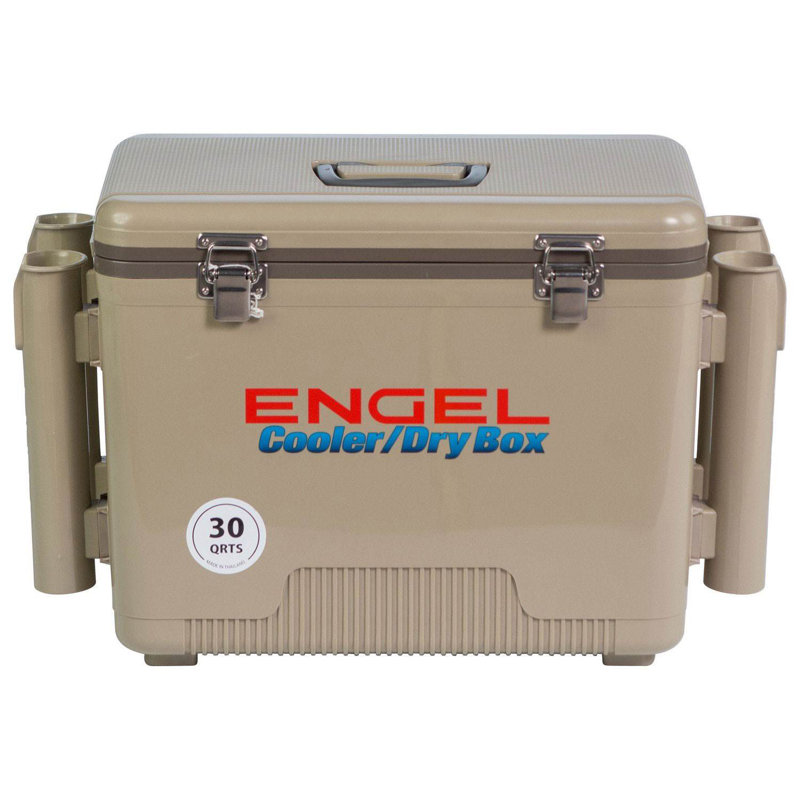 Glacière mobile isotherme légère de 30 pintes, 48 pintes, Engel, blanc, Brun clair