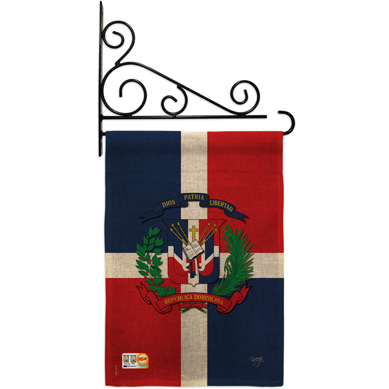 Double Sided 18.5'' H x 13'' W Burlap Flag Set