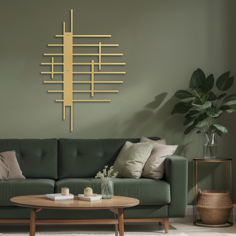 Wall Decor Metal, Gold, 36" H x 30" W x 0.05" D