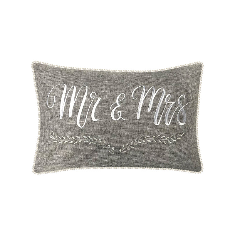 Coussin décoratif floral décoratif & mme mr