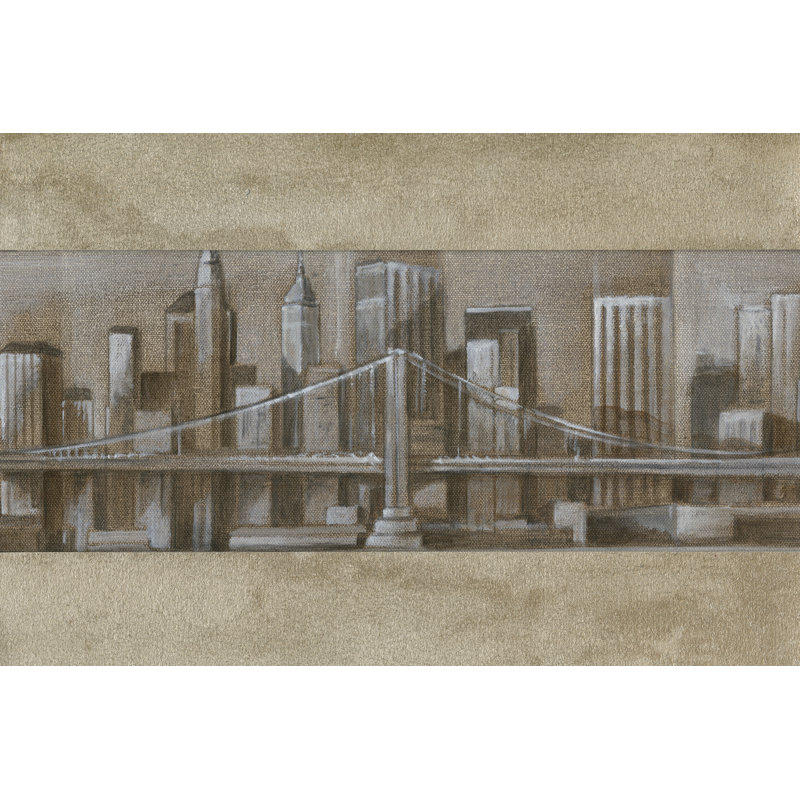 Silver Skyline I by Ethan Harper - Wrapped Canvas Painting, 30cm H x 46cm W x 3.8cm D
