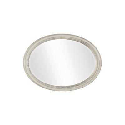 49.4"W Rustic Mirror, Antique White
