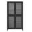 Classic Metal Cabinet With 4 Glass Doors For Home Office - Black Finish Freestanding Bookcase Tempered Living Room