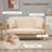Comfortable Upholstered Loveseat Polyester Modern For Bedroom Small Spaces