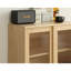 Simple Cream Style Sliding Door Accent Cabinet