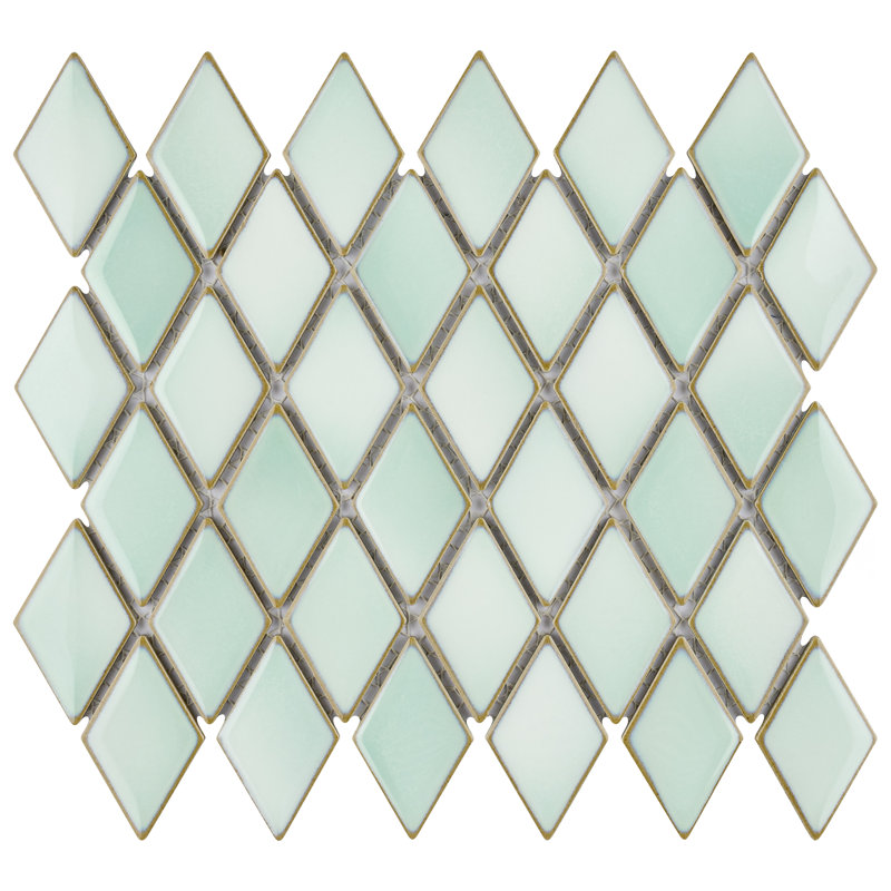 Hudson 2" x 3" Porcelain Grid Mosaic Wall & Floor Tile, Mint
