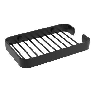 Shower Wall-Mounted Basket - Matte Black, Premium Brass Construction, Installation Hardware Included
