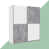 Blanc / Gris foncé est en rupture de stock