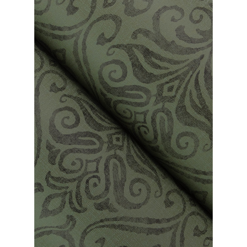 Adavu Sage Damask Wallpaper, Green