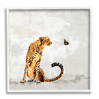 Guépard et papillon, nature abstraite - impression