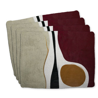 Multiform Braided Polyester Boltwood Set of 4 | Home Decor