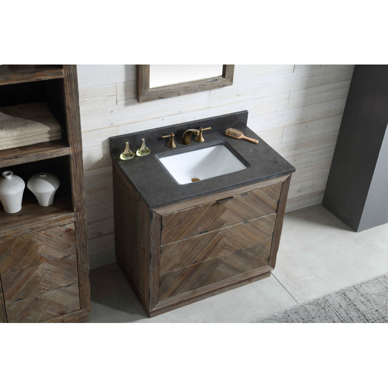 36'' Single Bathroom Vanity with Stone Top
