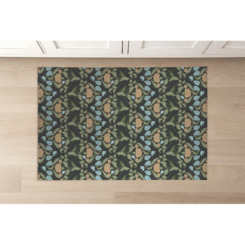 Tapis de cuisine léger Piper, Rectangle 5 pi x 7 pi, Gris anthracite