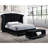 Black Trunk With Nailhead Trim And Spacious Interior - Chic Storage Stylish Button Tufting