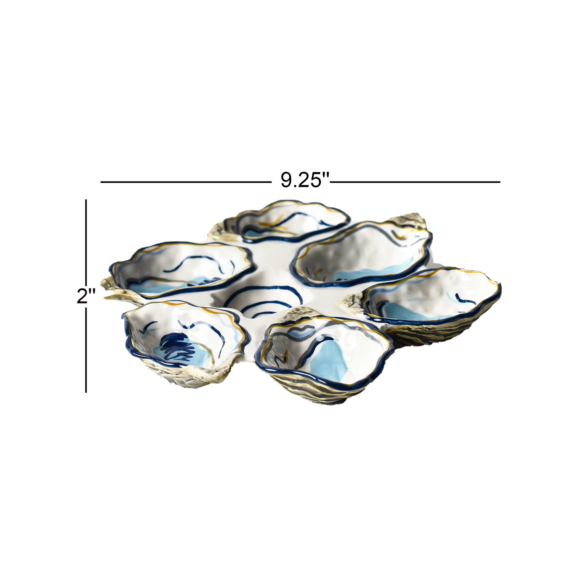 Abstract Ceramic Divided Serving Dish