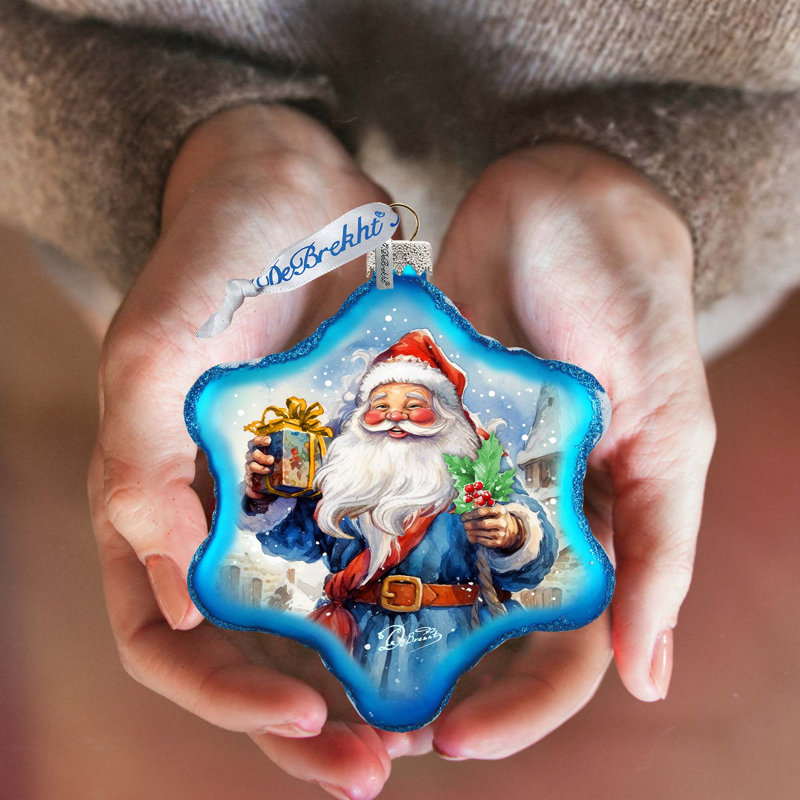 4'' Glass Hanging Figurine Ornament