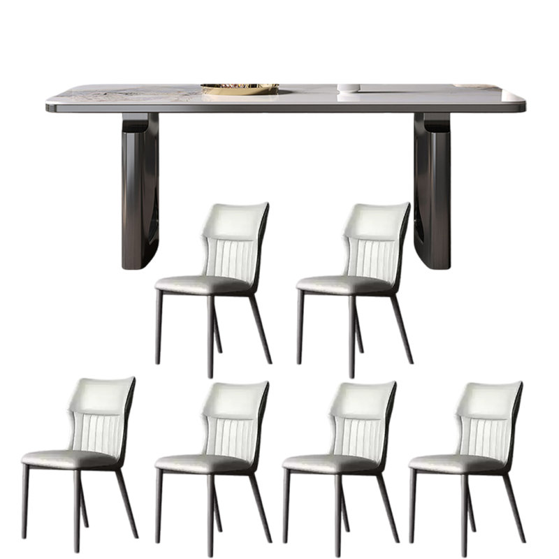 Simple modern home dining table sets, 29.53"H x 70.87"L x 35.43"W