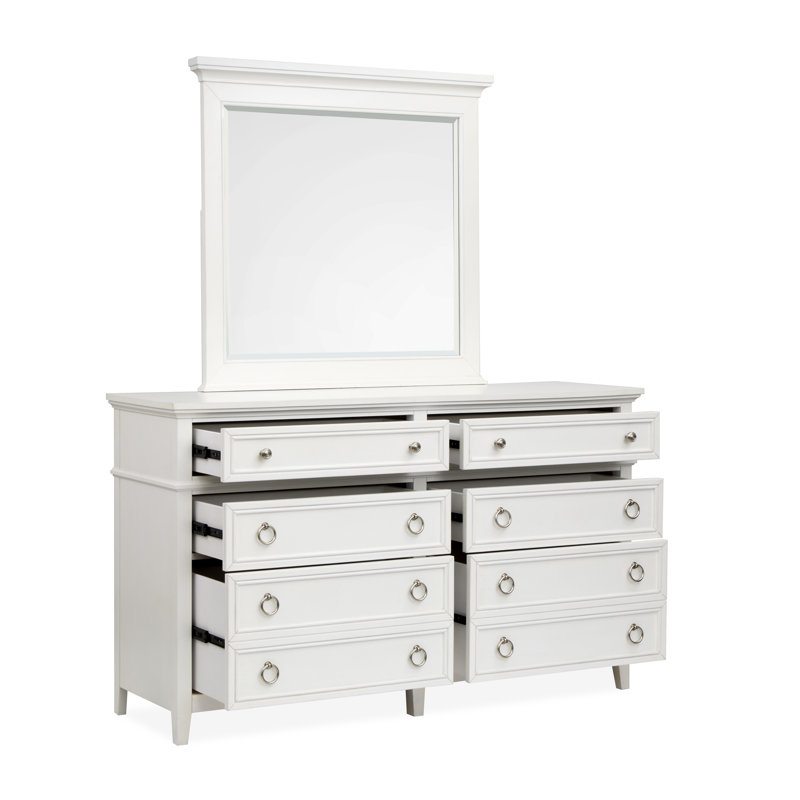 Commode à double tiroir avec miroir de paysage