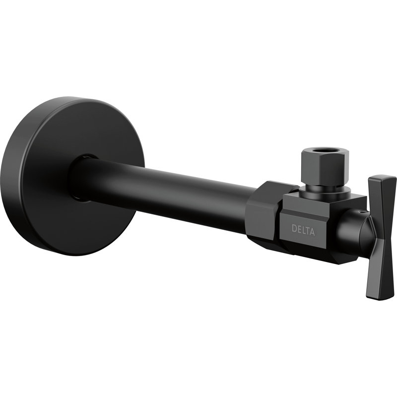 Angled Supply Stop Valve, Matte Black