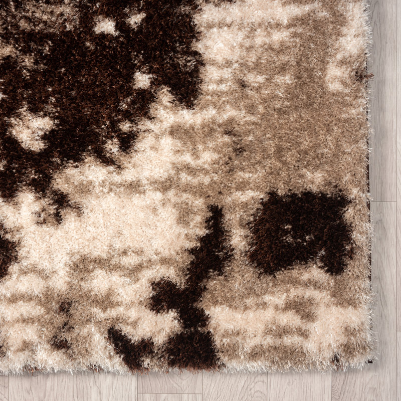 Losana Abstract Area Rug in Brown, Novelty 5'7" x 8'7"