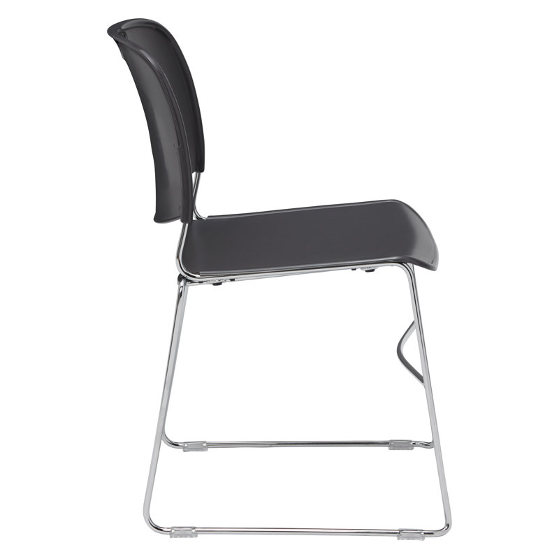 NPS 8500 Series Ultra-Compact Stackable Chair with Transport Dolly, Gunmetal