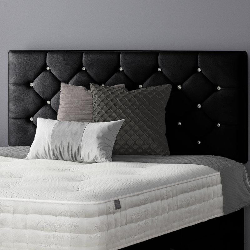 Farallones Upholstered Headboard, Double (4'6), Black