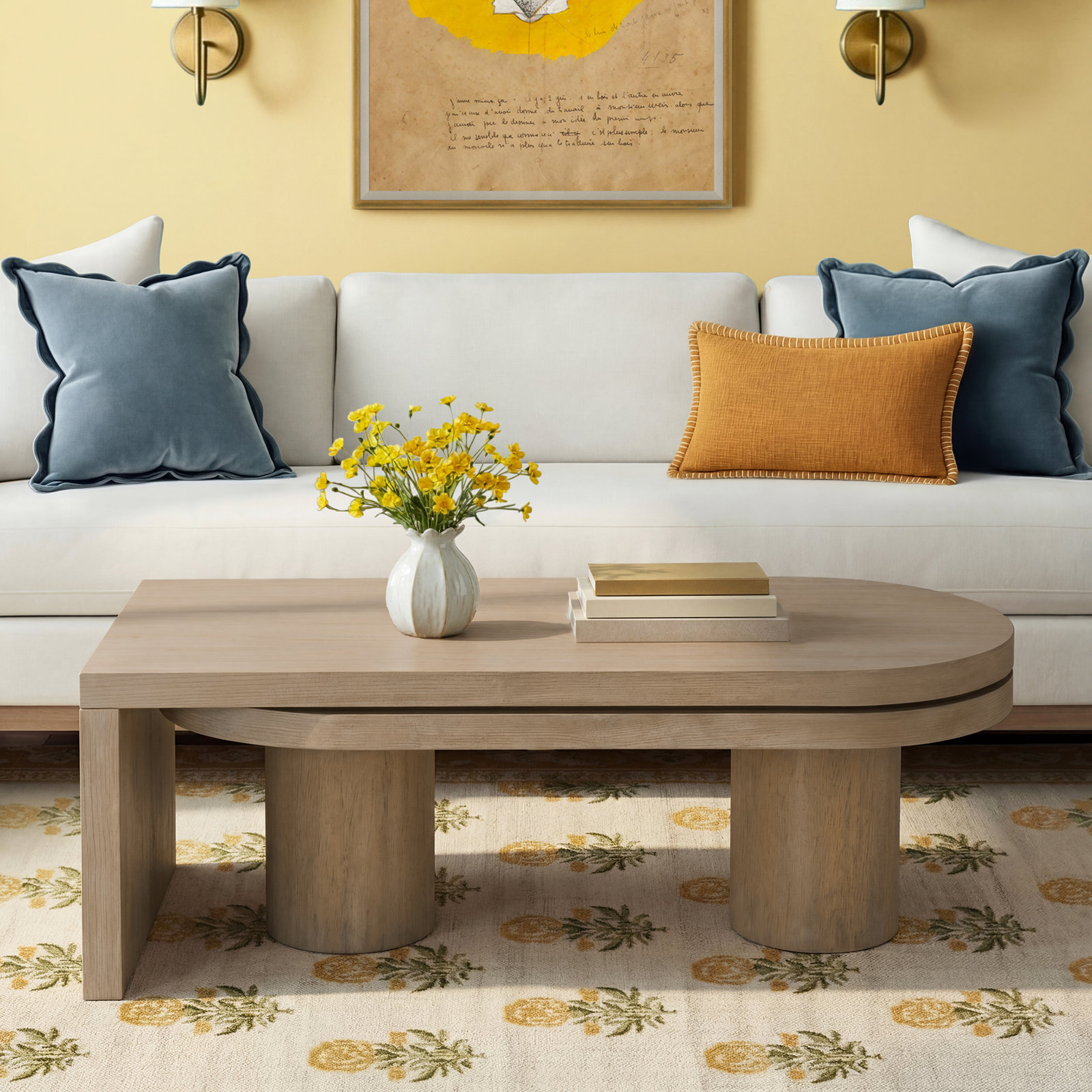 Abigail 52" Swivel Coffee Table