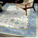 Bungalow Rose Adrith Antalya Modern Vintage Boho Ivory Blue Multi Area Rug
