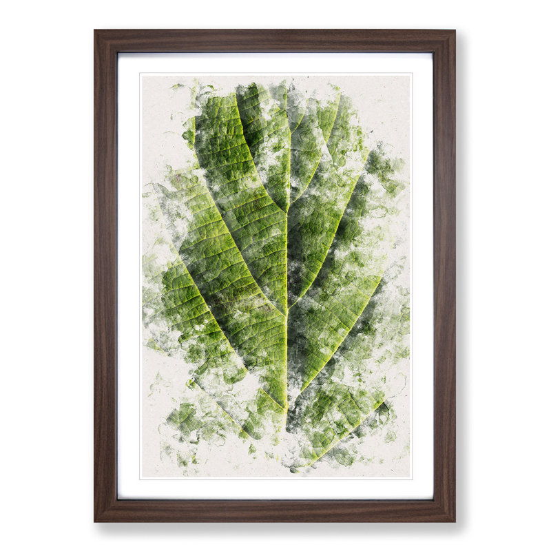 Leaf Pathways - Picture Frame Painting Print, 87cm H x 62cm W x 2cm D, Walnut Framed