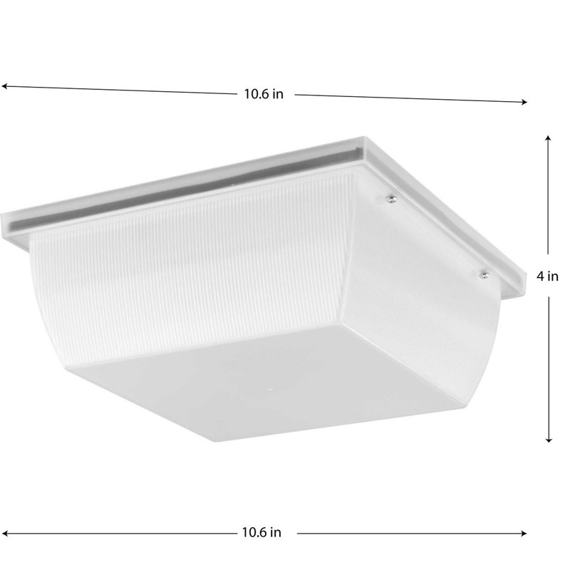 White Glass LED Indoor/Outdoor Flush Mount Light