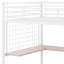 Lit mezzanine en métal avec bureau et grille en métal, avec garde-robe-132965415