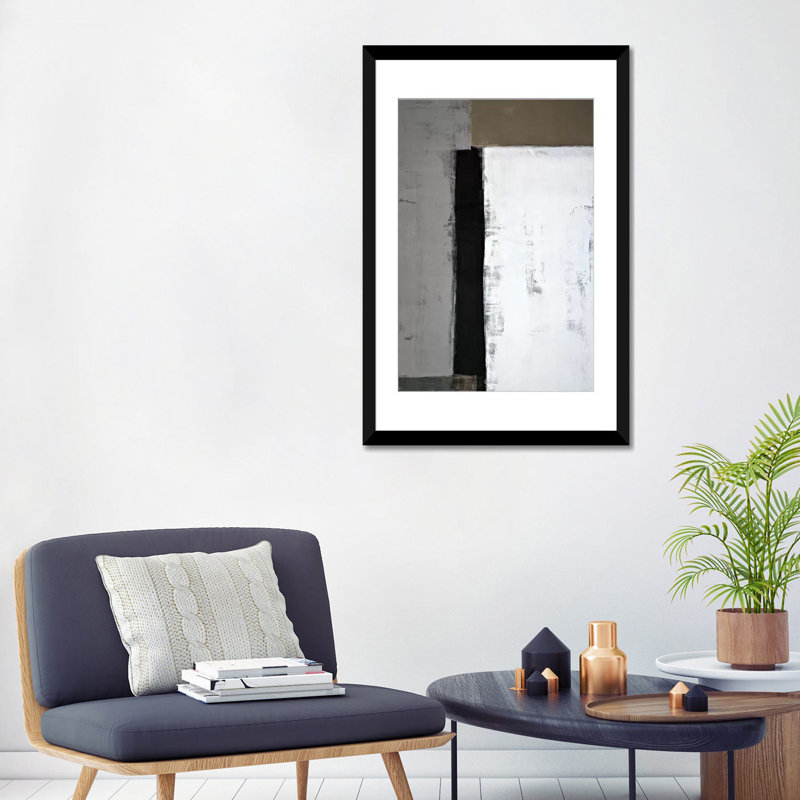 « it it is », reproduction sur toile, H 32 po x l 24 po x P 1 po, Papier d'art encadré noir, Blanc