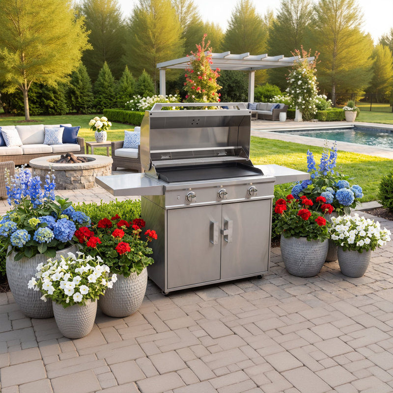 36 Inch Outdoor Built-In Induction Griddle, Stainless Steel
