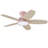 36" Low Profile Flush Mount Small Room Modern Ceiling Fan with LED Light and Remote-43107407